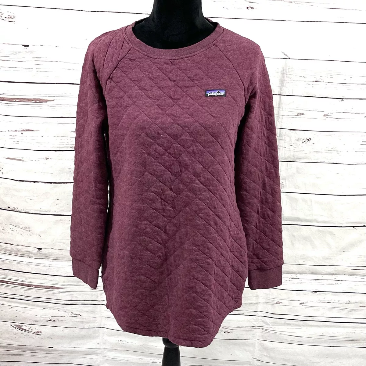Patagonia Sweatshirt Women s Small Red Organic Cotton Quilted
