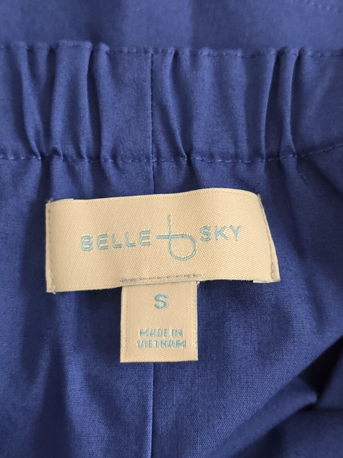 Belle & Sky Sweetheart Off Shoulder Top Womens Small Royal Blue Blouse Chic 