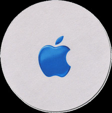 Vintage Round Apple Logo Mouse Pad
