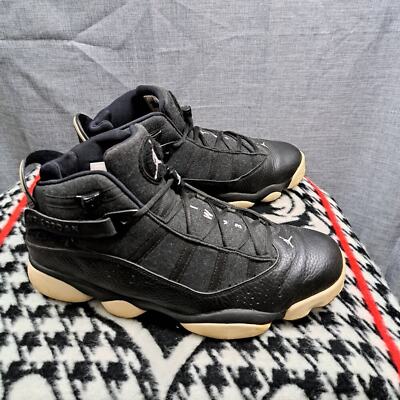 Nike Air Jordan 6 Rings Mens Size 11 Black Shoes 322992-021