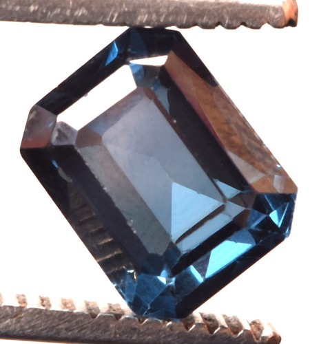 8.05 Cts. Natural London Blue Topaz Emerald Shape Certified Gemstone