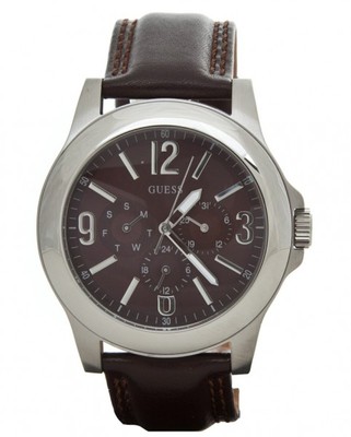GUESS W95110G1 SCOPE Orologio Da Uomo Con Cinturino In Pelle