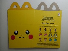 Pokemon 25th Anniversary - McDonalds Happy Meal Box - Pikachu - New never folded