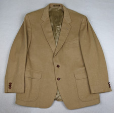 BROOKFORD CLASSICS - MEN'S BEIGE CAMEL HAIR BLAZER JACKET SPORT COAT - 44R