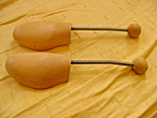 One pair 1960s German Shoe Stretchers Wooden Shoe Trees No 5 Spring Type