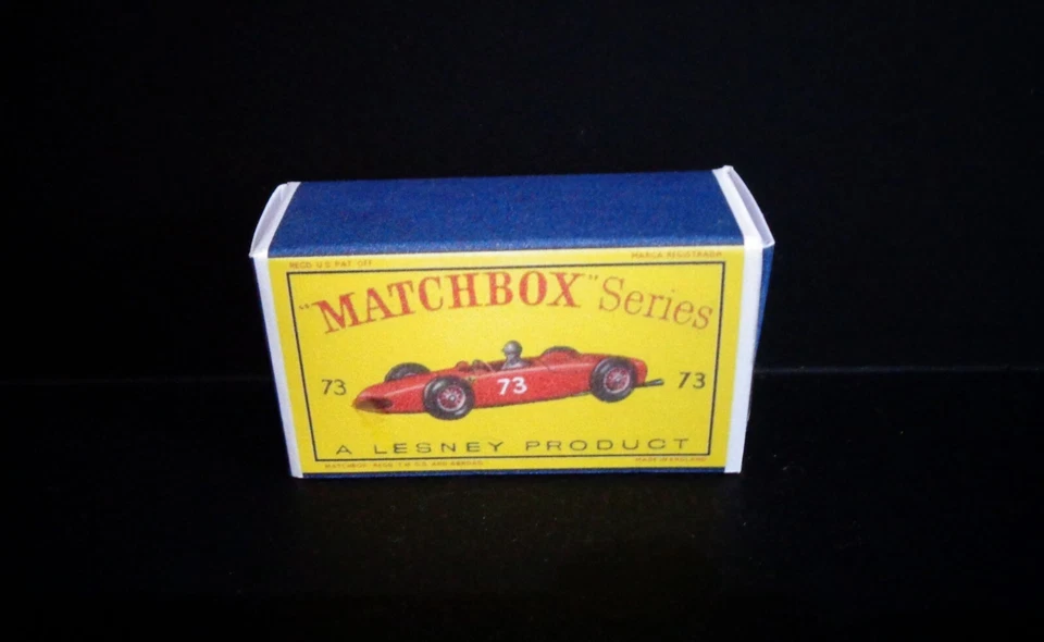 Matchbox Lesney No.73b Ferrari F1 Racing Car Reproduction Box (Box only) - Image 4 of 4