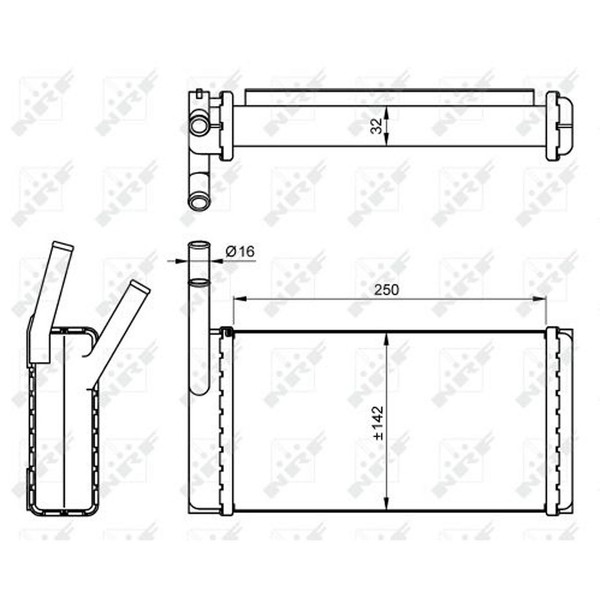 NRF 54265 WäRmetauscher Heizung HeizungsküHler Innenraumheizung Fahrzeugheizung-image