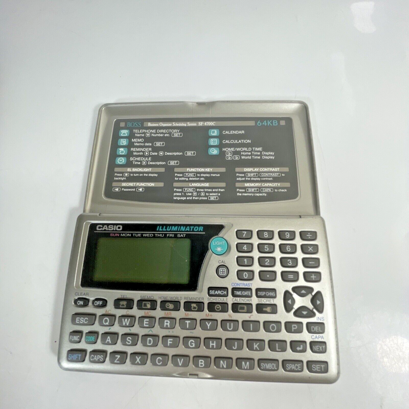 Vintage 1980s Casio SF-4500 Digital Diary Calculator Memo Calendar