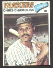 Chris Chamblis 1977 Topps Venezuela Sticker #179 Venezuelan Very Rare