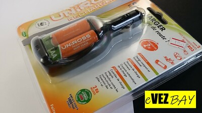 UNiROSS - AUTO LADEGERÄT - für AA R6 AAA RO3 Ni/MH Reise Batterien