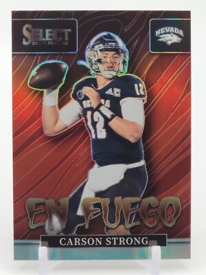 2022 Panini Select Draft Picks Carson Strong En Fuego #EN-CS Nevada Wolf Pack RC