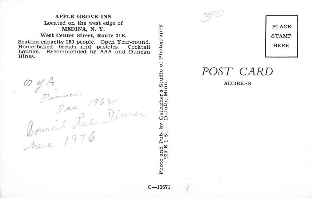 Medina New York Apple Grove Inn Street View Vintage Postcard K99176 eBay