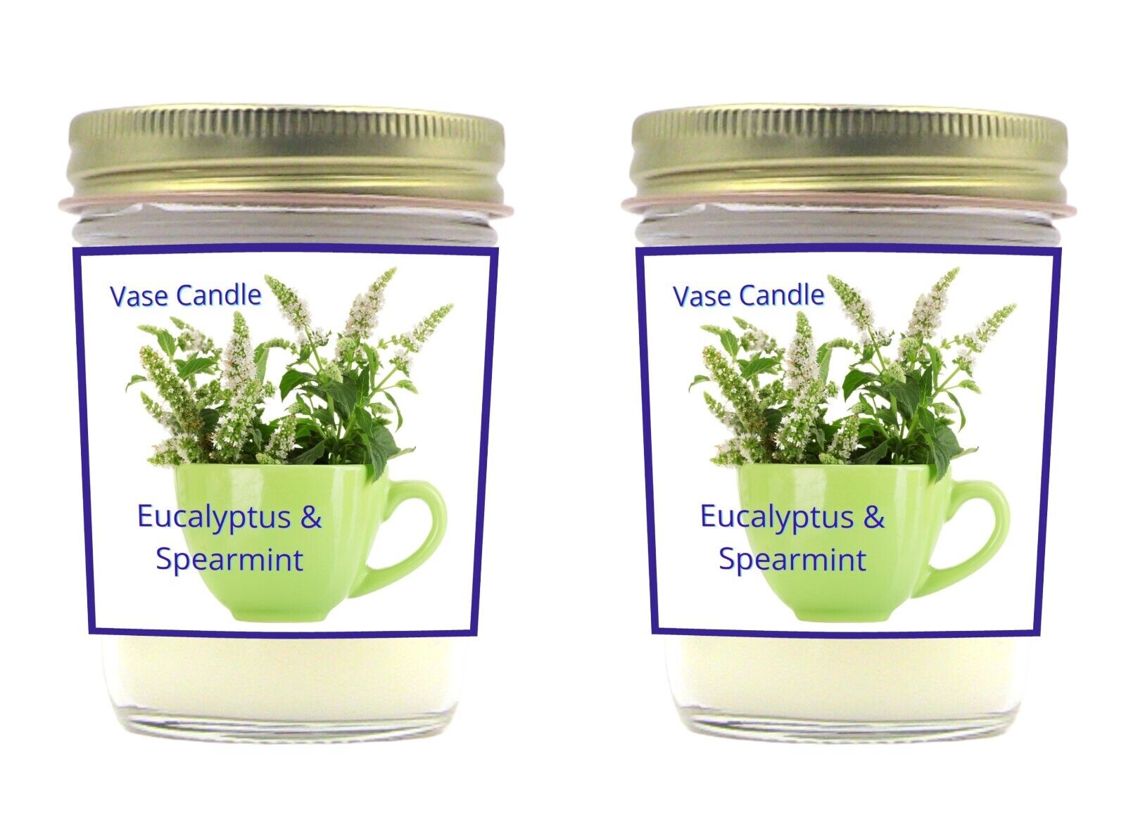 Eucalyptus Spearmint - A Cool Minty Scent With Hints Of Eucalyptus | Vase Candle