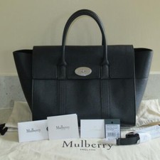 Mulberry Bayswater Strap Classic Grain Leather Midnight Black Bag Hh4229