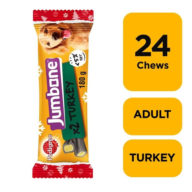 24 x Pedigree Jumbone Medium Adult Dog Treats with Turkey Flavour BB-Mar23 24 x Pedigree Jumbone Medium Adult Dog Treats with Turkey Flavour BB-Mar23
