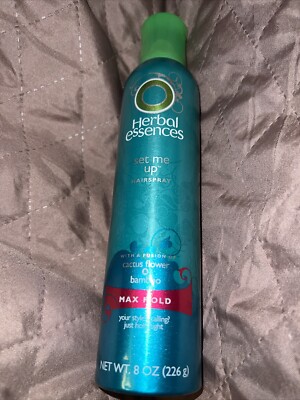 VTG Herbal Essences Set Me Up Max Hold Hairspray w Cactus Flower & Bamboo Hair