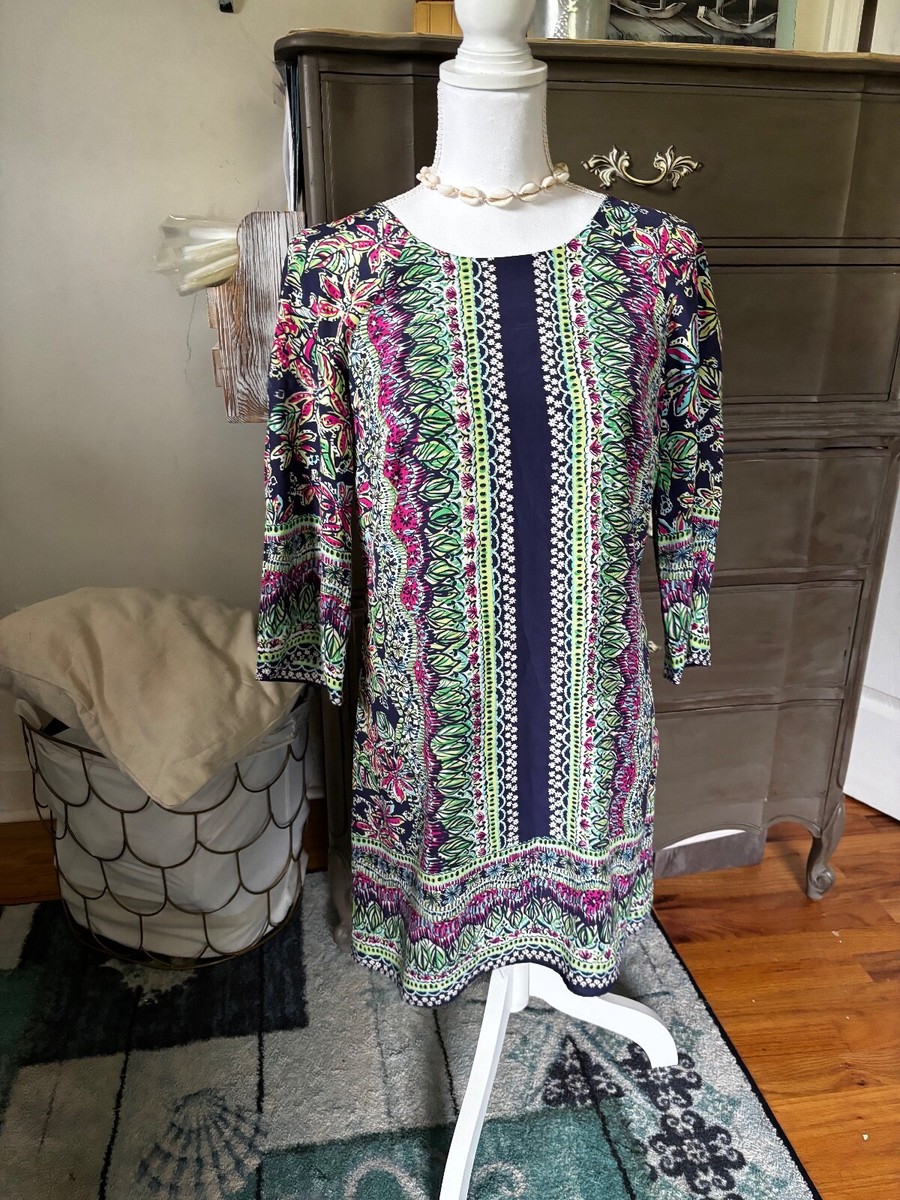 Lilly Pulitzer Shift Dress Women's Size 4 Green Blue Pink Silk Not Rylee |  eBay