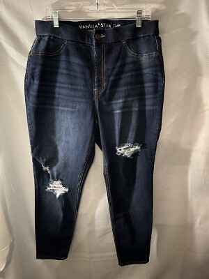 Vanilla Star Super High Rise Curvy Womens Jeans Stretch Dark