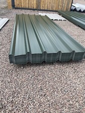 Non drip polyester coated juniper green box profile roofing sheets 8ft x 1 meter