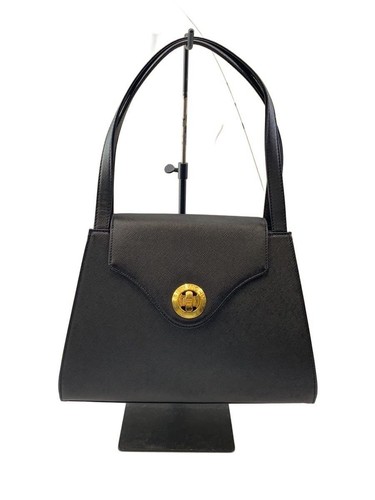 GIVENCHY Handbag Turnlock Cowhide Black Used