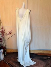 Disfraz De Diosa Griega Para Mujer – Vestido Blanco Y Oro Con Cinturón Y Mantón, Perfecto Para Carnaval Y Halloween
