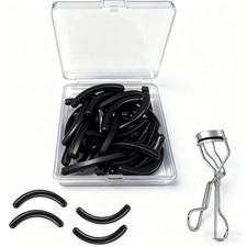 30Pack Replacement Silicone Pads Compatible with All Tweezerman Eyelash Black 