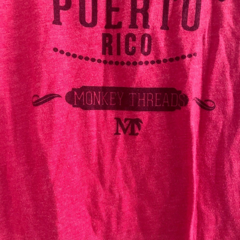 Next Level Monkey Threads Apparel Red Short Sleev… - image 2