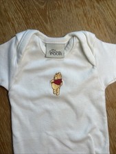 Vintage Winnie The Pooh 0 To 3 Mos. Bodysuit Embroidered Design Sincerely