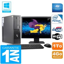 PC Fujitsu Esprimo E500 E85+ SFF Intel G640 4Go Disque 1 To Wifi W7 Ecran 27"