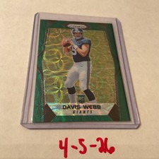 2017 Panini Prizm Rookies Green Scope Prizm /99 Davis Webb #263 1by