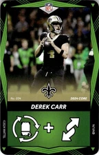 2024 UNO Elite Core Green #34 Derek Carr New Orleans Saints