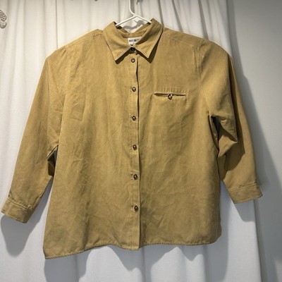 White Stag Plus Size 18W/20W Women s Tan Button Up Shacket Jacket Overshirt