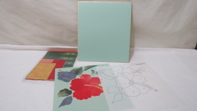 Flower Making Kit, 9 1/2 x 10 3/4 Background, Red Flower and Green Leaves