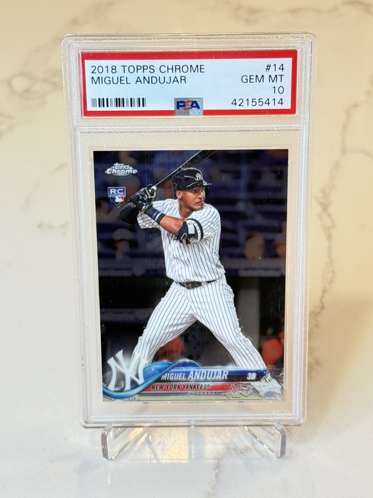 Miguel Andujar - 2018 Topps Chrome #14 Rookie RC PSA 10