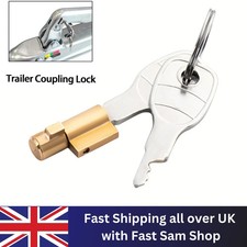 Trailer Caravan Hitch Coupling Lock 2 Keys Heavy Duty Towing Tow Ball Pin Lock