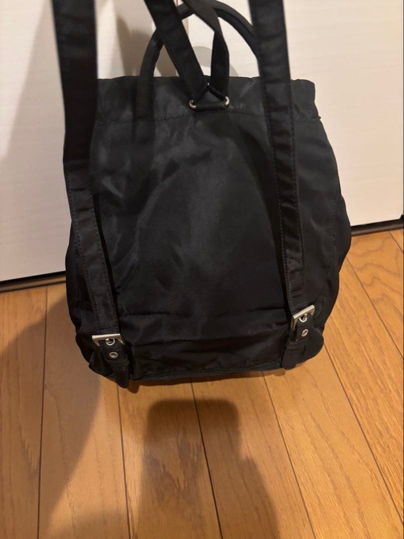 PRADA backpack rucksack triangular logo black Fro… - image 7