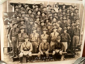 1931 US Army Company A 151st Infantry Camp Knox Kentucky Military Photo