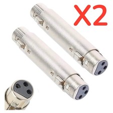 Image of 2-Pack 3-Pin XLR Female-to-Female Coupler Audio Adapter