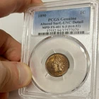 1890 UNC Uncirculated Details FS-401 S-3 MPD Indian Head Cent 1c, PCGS Graded