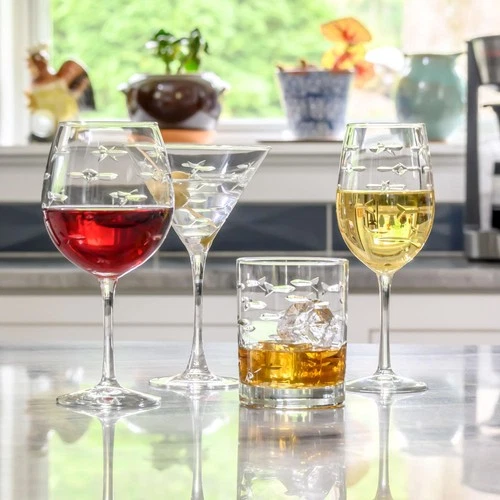 Rolf Glass School of Fish Old Fashioned Cocktail Glasses - Thumbnail 4