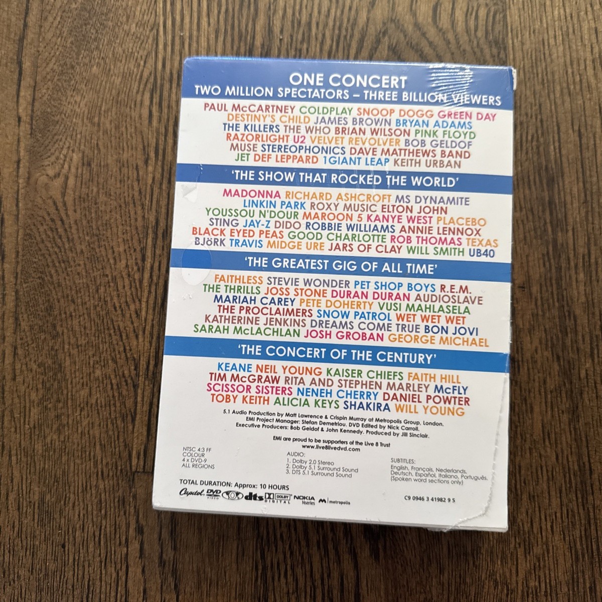Live 8 (DVD, 2005, 4-Disc Set, Live Aid 8) Pink Floyd, Who Live 8 (DVD, 2005, 4-Disc Set, Live Aid 8) Pink Floyd, Who