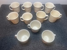 Corning Ware Coffee Mugs Lot USA White Pink Hearts Vintage