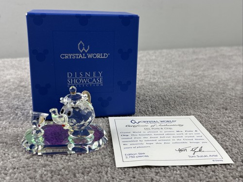 Disney Crystal World Showcase Collection Mrs Potts & Chip Figur mit Box + COA - Bild 1 von 5