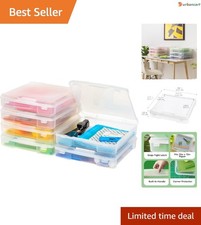 Portable 12x12 Paper  Craft Organizer Cases   6-Pack