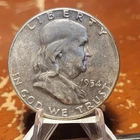 1954 Franklin Half Dollar 90% Silver Nicely Toned