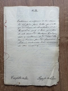IBERMONEDA| Isabel II 1842 Poder que otrogó... 5 hojas