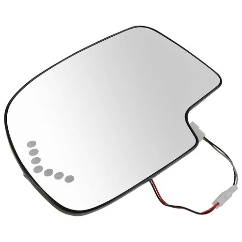HEATED MIRROR GLASS POWER TURN SIGNAL DRIVER SIDE FIT FOR CHEVY GMC CADILLAC