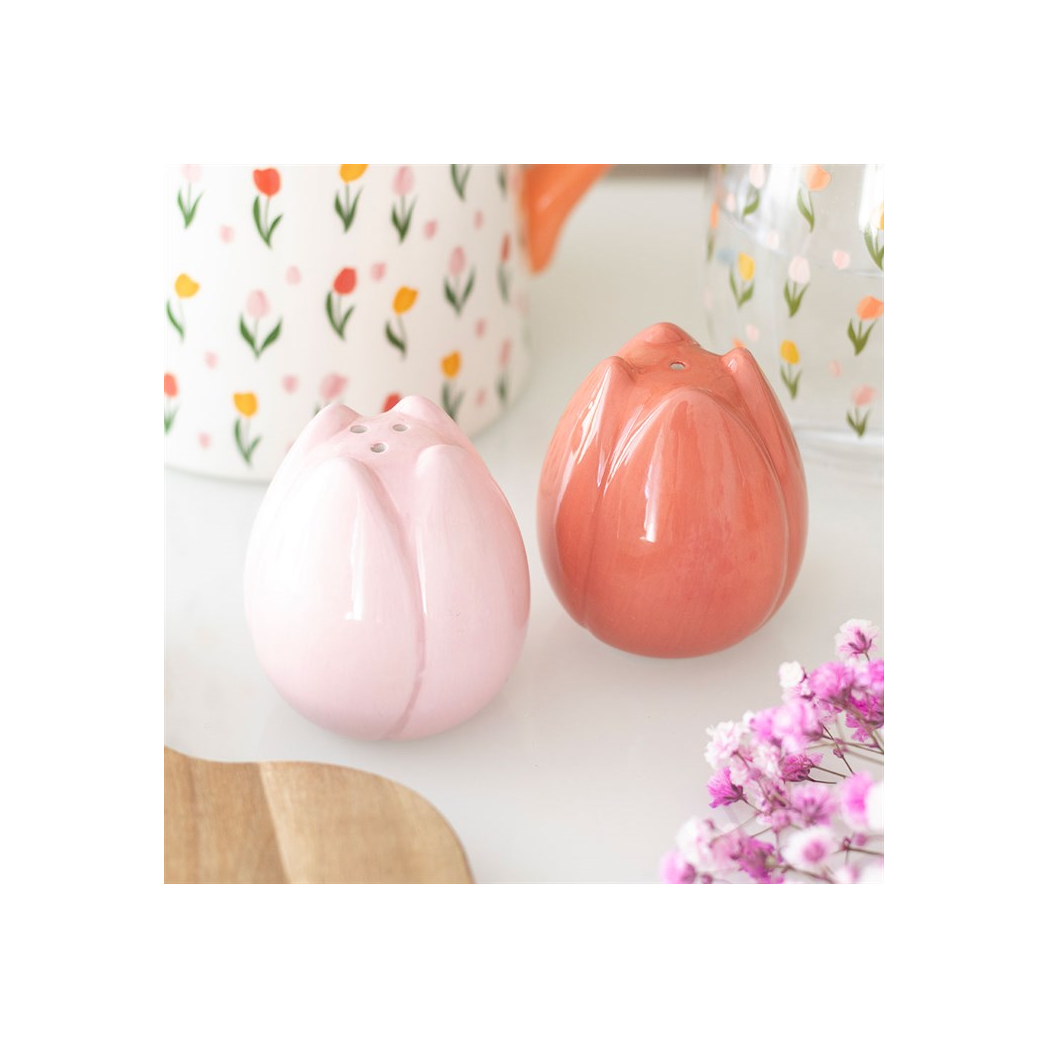 Tulip Shaped Salt and Pepper Shakers Practical Everyday Use