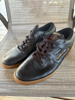 Reebok Workout Low Classic Black Gum Leather Men s 11 Retro Trainer
