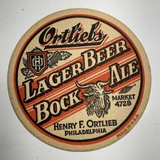 Ortliebs Bock Ale Beer Coaster 4 Inch Philade...